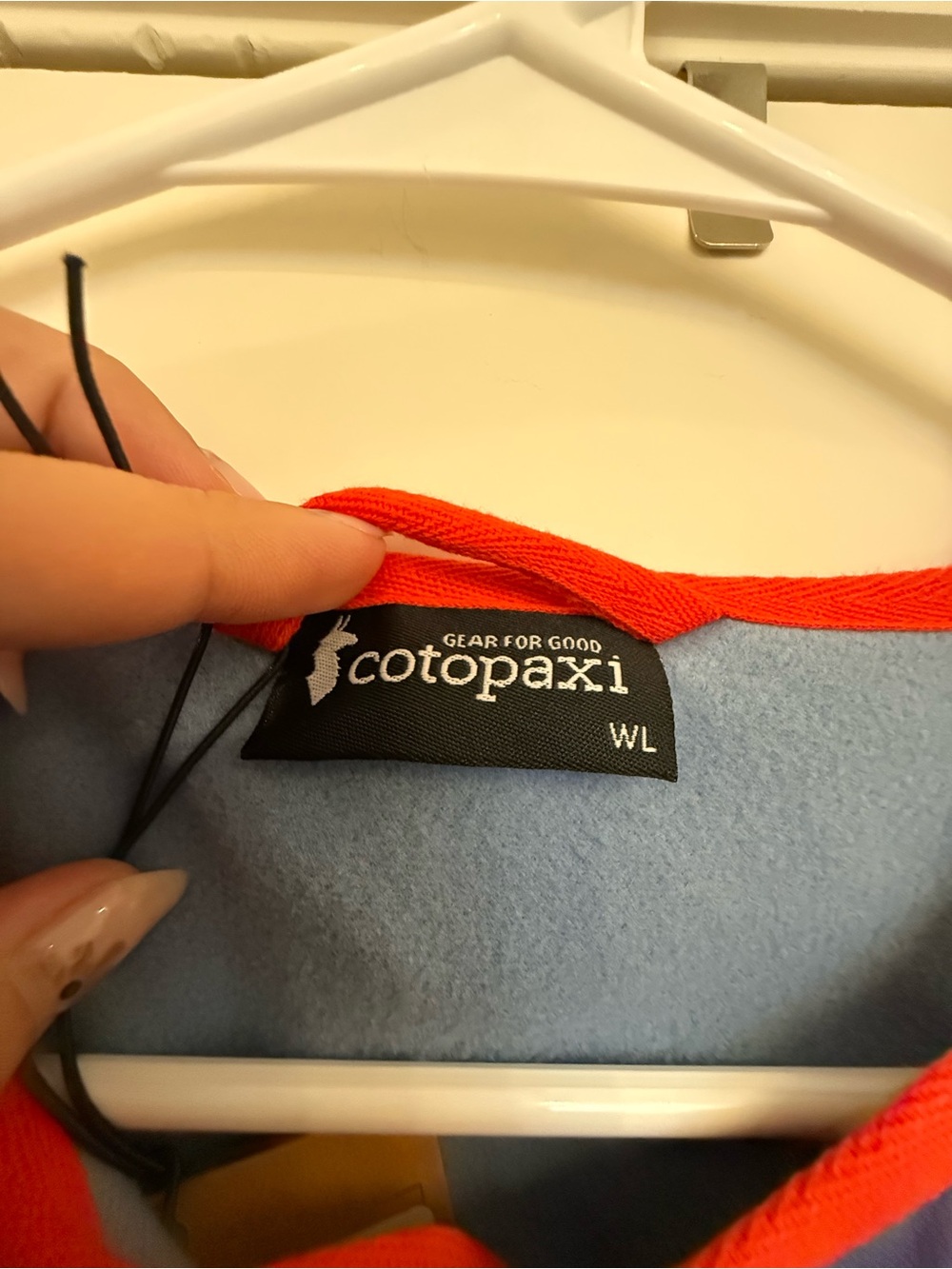 NWT Cotopaxi Sabado Crew Fleece Top Sweatshirt Pullover Large Blue Red - Picture 3 of 4
